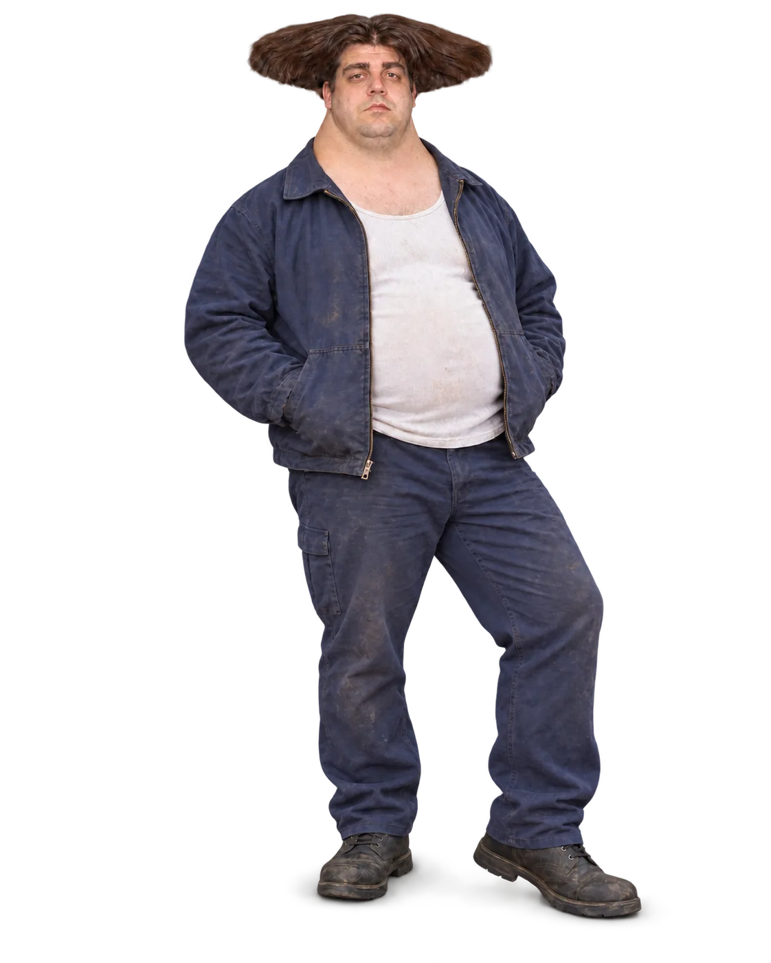 Nick Nekk takes one small swaggering step, one knee bent, without taking his hands out of his pockets.